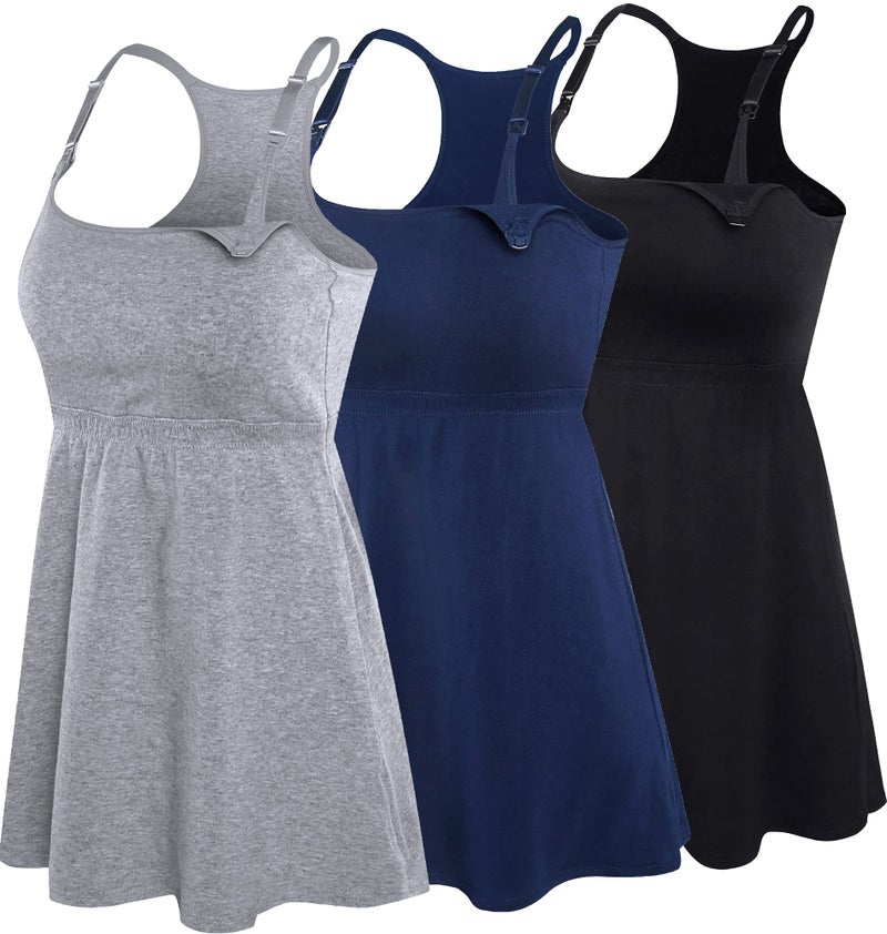 SUIEK Women's Nursing Tank Top Cami Maternity Bra Breastfeeding Shirts (Large) - Image 1