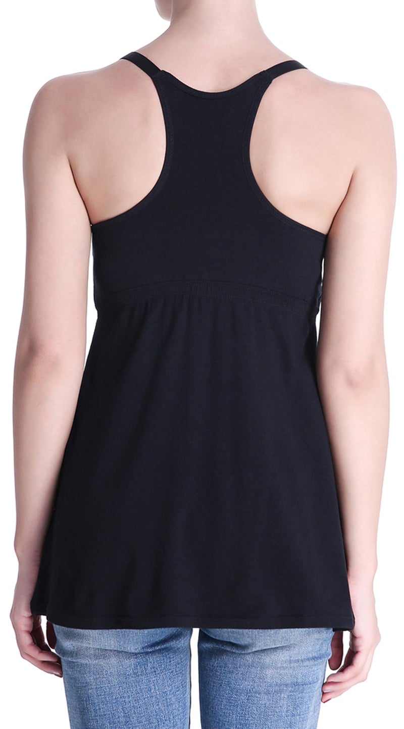 SUIEK Women's Nursing Tank Top Cami Maternity Bra Breastfeeding Shirts (Large) - Image 4