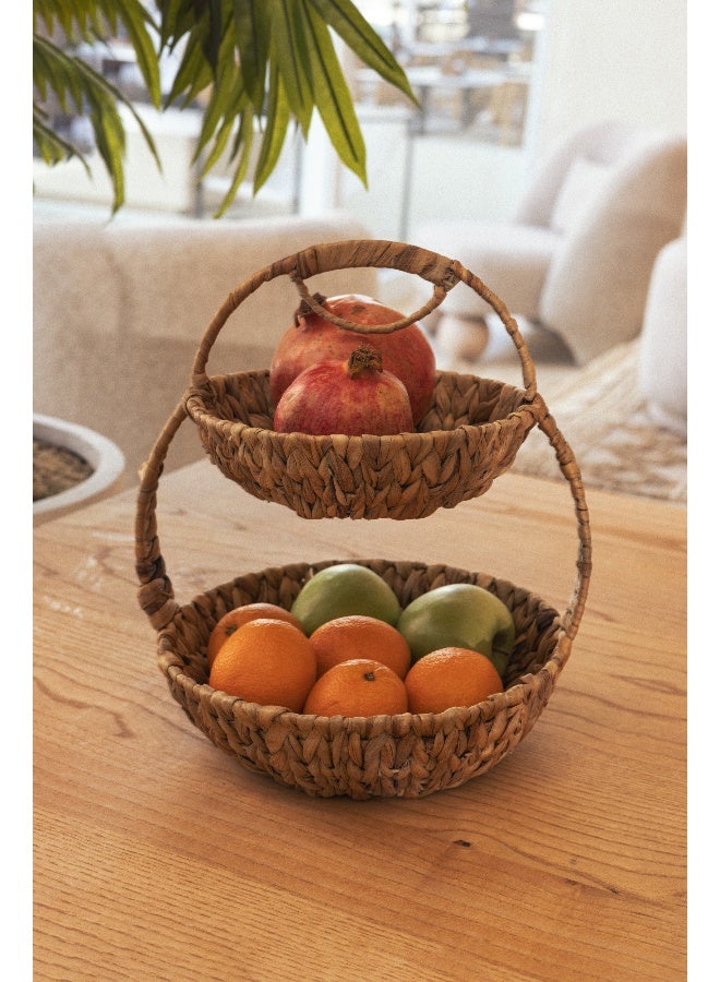 Meander Water Hyacinth 2 Tier Round Presentation 5121 - Image 2