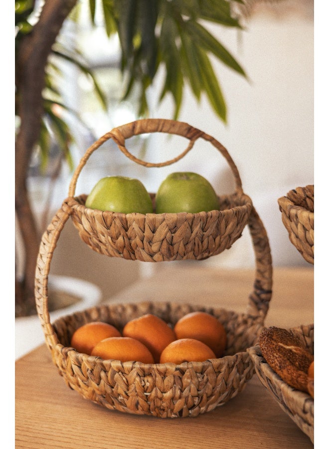 Meander Water Hyacinth 2 Tier Round Presentation 5121 - Image 1