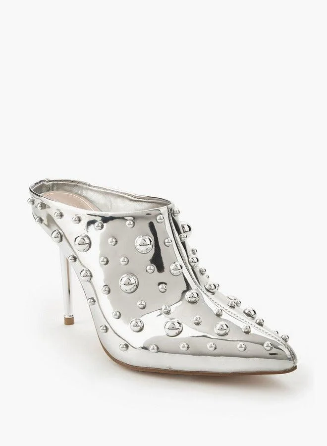 سيليست صنادل نسائية بكعب خنجر مرصع