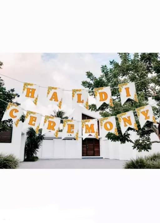 SOI Haldi Ceremony Decoration | Haldi Ceremony Banner | Haldi Backdrop Decoration | Haldi Ceremony Items - Image 4