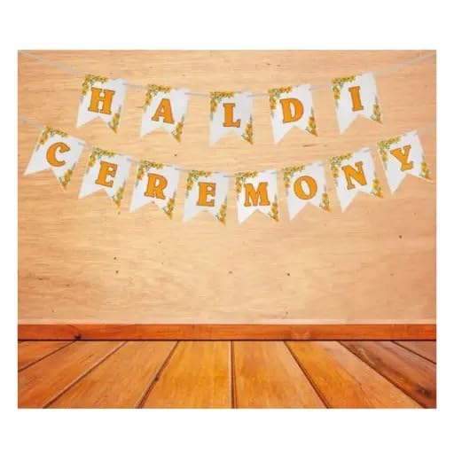 SOI Haldi Ceremony Decoration | Haldi Ceremony Banner | Haldi Backdrop Decoration | Haldi Ceremony Items - Image 3
