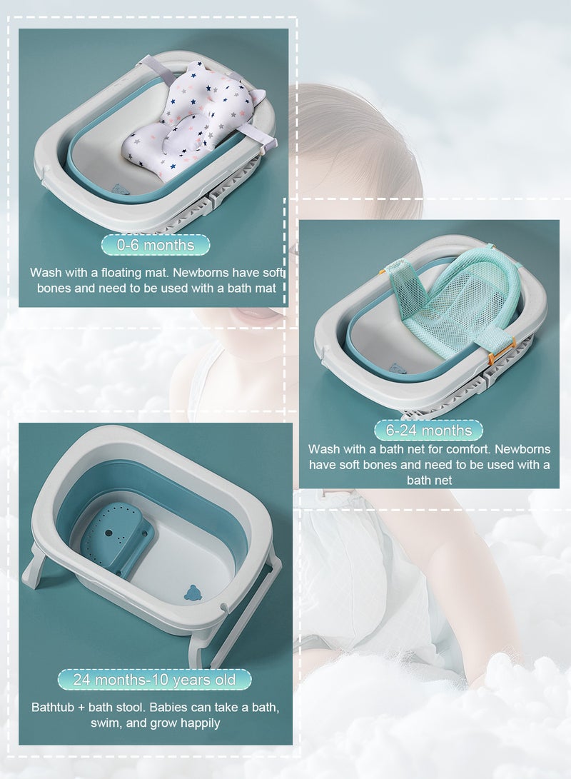 MaBaby Baby Thickened Swimming Bath Tub, Portable And Foldable Baby Bathtub, Baby Bath Essentials With Large Capacity - Image 4