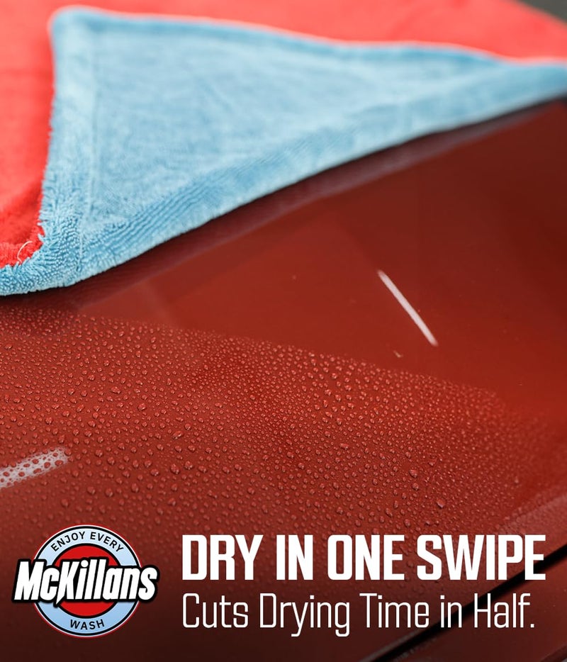 McKillans® Extra Large Dual-Color Car Drying Towel XL - Edgeless & Ultra Soft & Absorbent - 36" x 28" - 1200 GSM Twisted Loop Microfiber Drying Towel for Car Detailing - Image 2