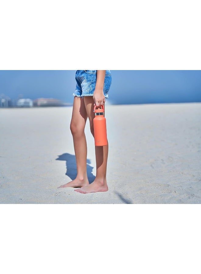 Moya 'Starfish' 500ml Insulated Sustainable Water Bottle Coral - Image 3