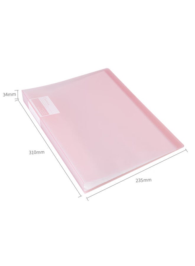 Deli A4/20-page Doent Folder With Pockets, Certificate Collection Folder, Pregnancy Check-up Organizer, Prenatal Report Organizer, Sheet Music Folder, Elementary To High School 72457 Pink - Image 4