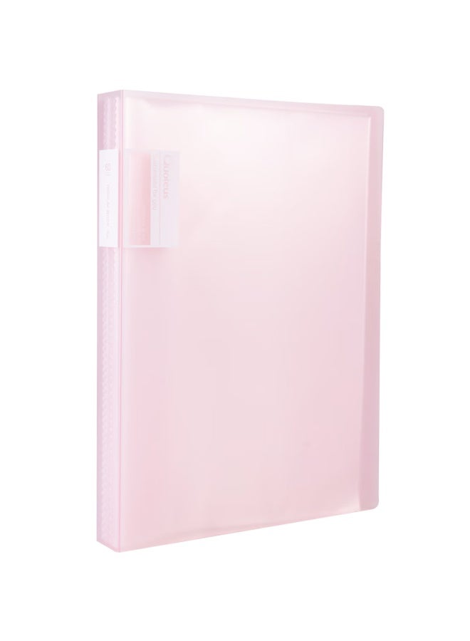 Deli A4/20-page Doent Folder With Pockets, Certificate Collection Folder, Pregnancy Check-up Organizer, Prenatal Report Organizer, Sheet Music Folder, Elementary To High School 72457 Pink - Image 2