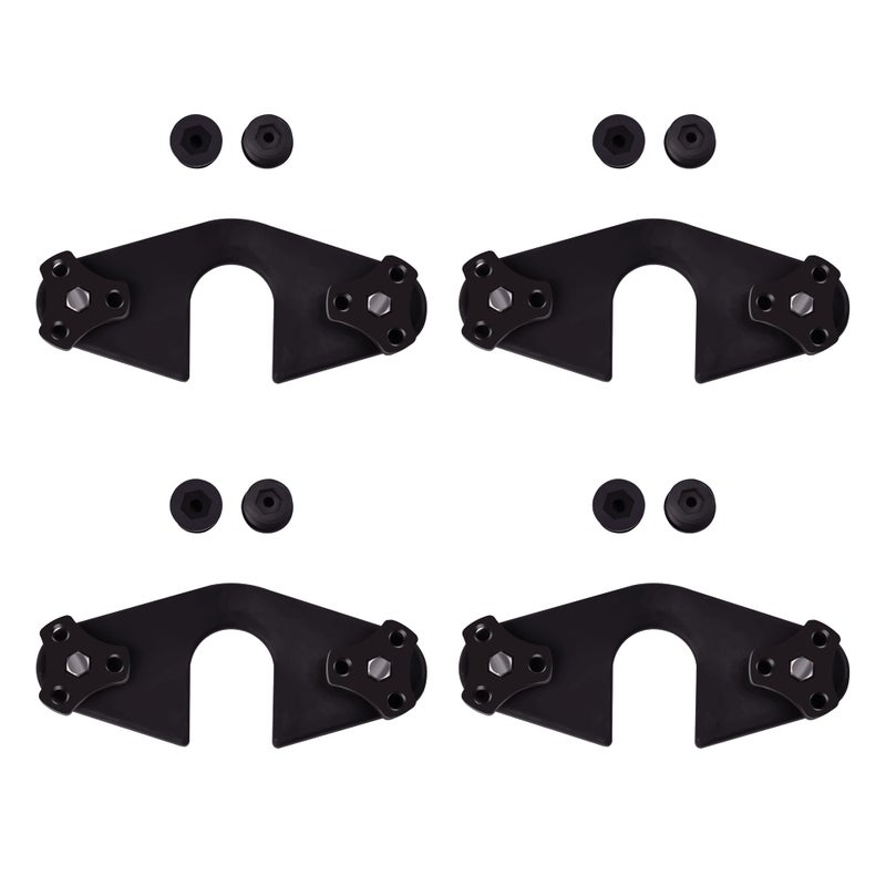 XTPTFABS AMA Bracket Kit8 Pcs Thumb Screw caps 4 Pcs Brackets8 Pcs Threaded Inserts8 Pcs Bolts Compatible with Hobie IslandReplaces Bungee System - Image 2