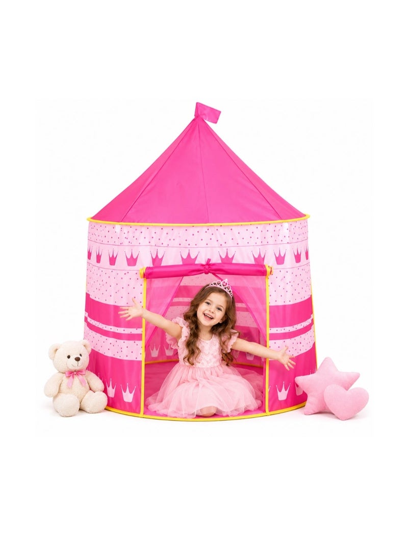 Premium Foldable Play Tent House for Toddlers – Pink, Portable Indoor & Outdoor Kids Play Tent, 105 × 105 × 135 cm - Image 2
