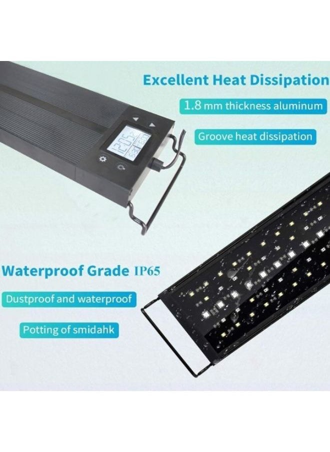 Generic - B&K Programmable LED Aquarium Light Extendable Dimmable 7 Modes Full Spectrum Light for Freshwater - Image 1