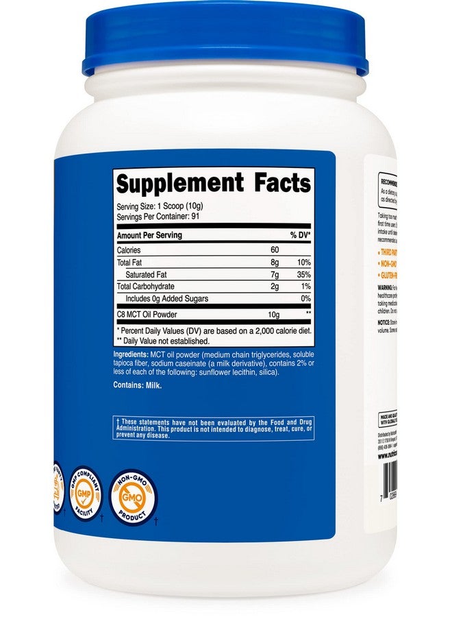 Nutricost Mct Oil Powder 2Lbs (32Oz) Great For Ketosis And Ketogenic Diets Zero Net Carbs Nongmo + Gluten Free - Image 4