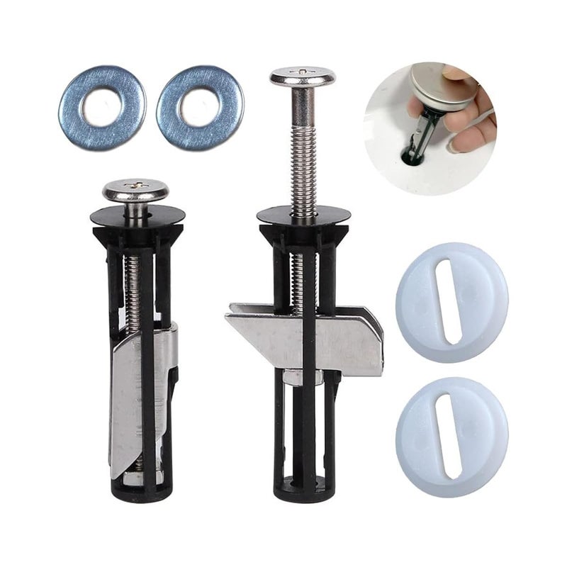 MUU Universal Toilet Seat Bolt kit,Screws,Quick Release,Easy to Install- Toilet Seat Replacement Parts Kit,Toilet Cover Maintenance Accessories,Fixing Accessories (Screws-JS2) (2) - Image 1