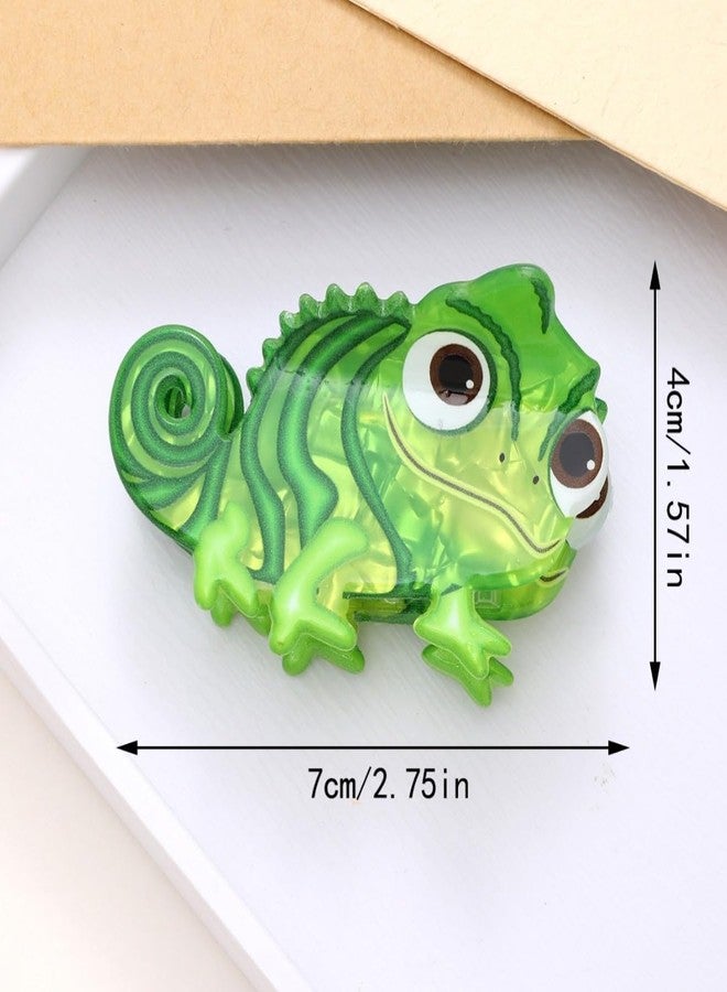 Funny Chameleon Dinosaur Hair Clip,Acrylic Claw Clip for Women,Women Hair Accessories,Green - Image 2
