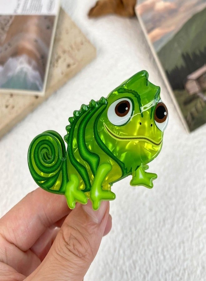 Funny Chameleon Dinosaur Hair Clip,Acrylic Claw Clip for Women,Women Hair Accessories,Green - Image 3