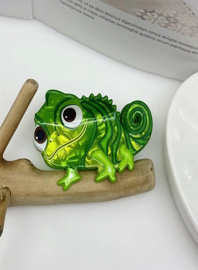 Funny Chameleon Dinosaur Hair Clip,Acrylic Claw Clip for Women,Women Hair Accessories,Green - Image 4