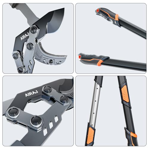 AIRAJ 27-37'' Extendable Anvil Loppers,Tree Trimmer Heavy Duty with Compound Action,Branch Cutter with 2” Cutting Capacity,Chops Thick Branches Ease,Garden Lopper for Gardening Pruning Shears - Image 3