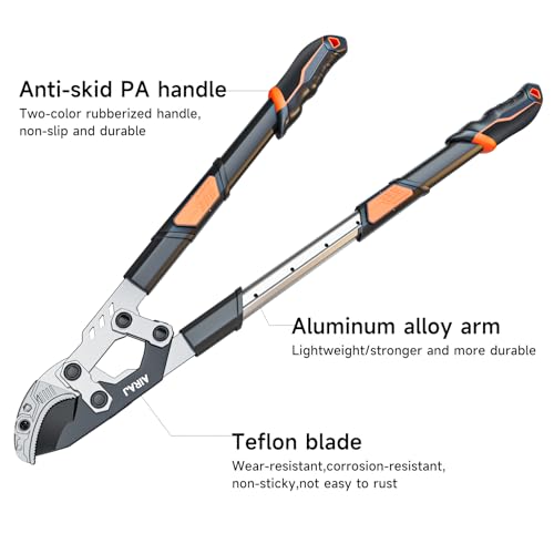 AIRAJ 27-37'' Extendable Anvil Loppers,Tree Trimmer Heavy Duty with Compound Action,Branch Cutter with 2” Cutting Capacity,Chops Thick Branches Ease,Garden Lopper for Gardening Pruning Shears - Image 4