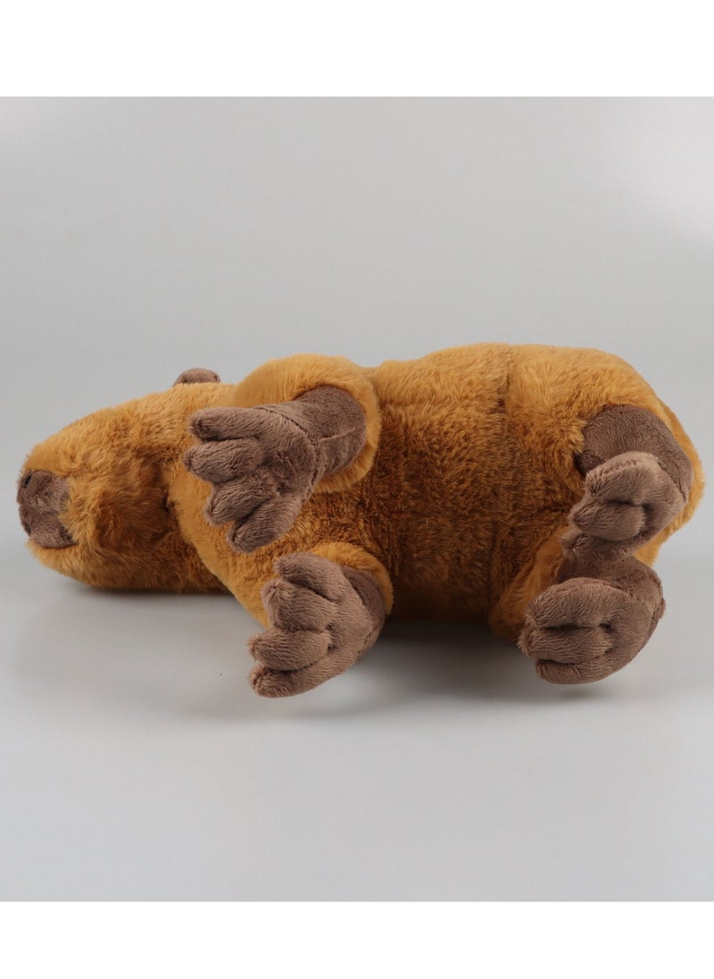 Generic - Capybara Plush Toy-Lifelike Rodent 13”Capybara Stuffed Animals,Soft Wild Animals Crawling Capybara Stuffed Toys,Unique Plushie Toys Model Dolls Collection for Kids (Capybara) - Image 1