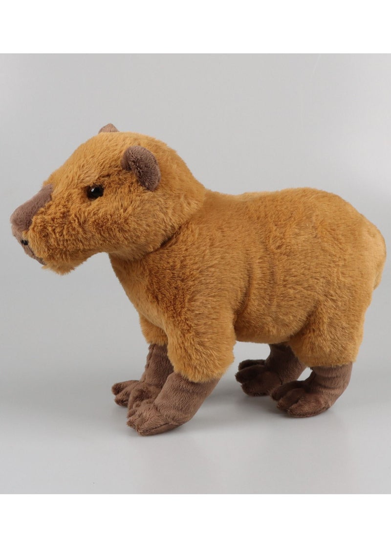 Generic - Capybara Plush Toy-Lifelike Rodent 13”Capybara Stuffed Animals,Soft Wild Animals Crawling Capybara Stuffed Toys,Unique Plushie Toys Model Dolls Collection for Kids (Capybara) - Image 1