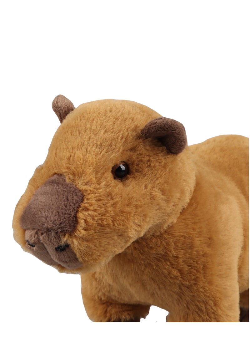 Generic - Capybara Plush Toy-Lifelike Rodent 13”Capybara Stuffed Animals,Soft Wild Animals Crawling Capybara Stuffed Toys,Unique Plushie Toys Model Dolls Collection for Kids (Capybara) - Image 1