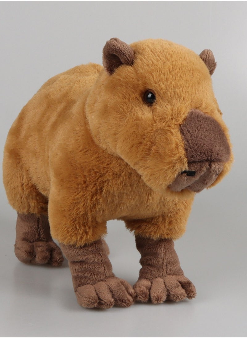 Generic - Capybara Plush Toy-Lifelike Rodent 13”Capybara Stuffed Animals,Soft Wild Animals Crawling Capybara Stuffed Toys,Unique Plushie Toys Model Dolls Collection for Kids (Capybara) - Image 1