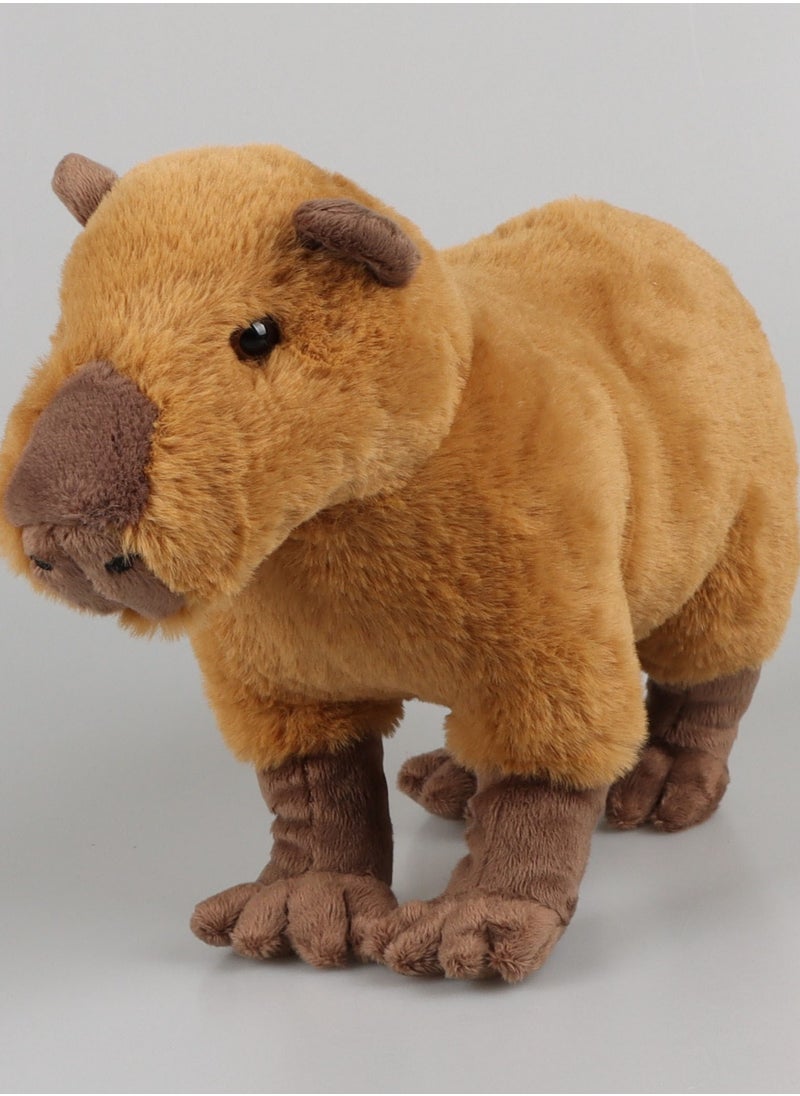 Generic - Capybara Plush Toy-Lifelike Rodent 13”Capybara Stuffed Animals,Soft Wild Animals Crawling Capybara Stuffed Toys,Unique Plushie Toys Model Dolls Collection for Kids (Capybara) - Image 1