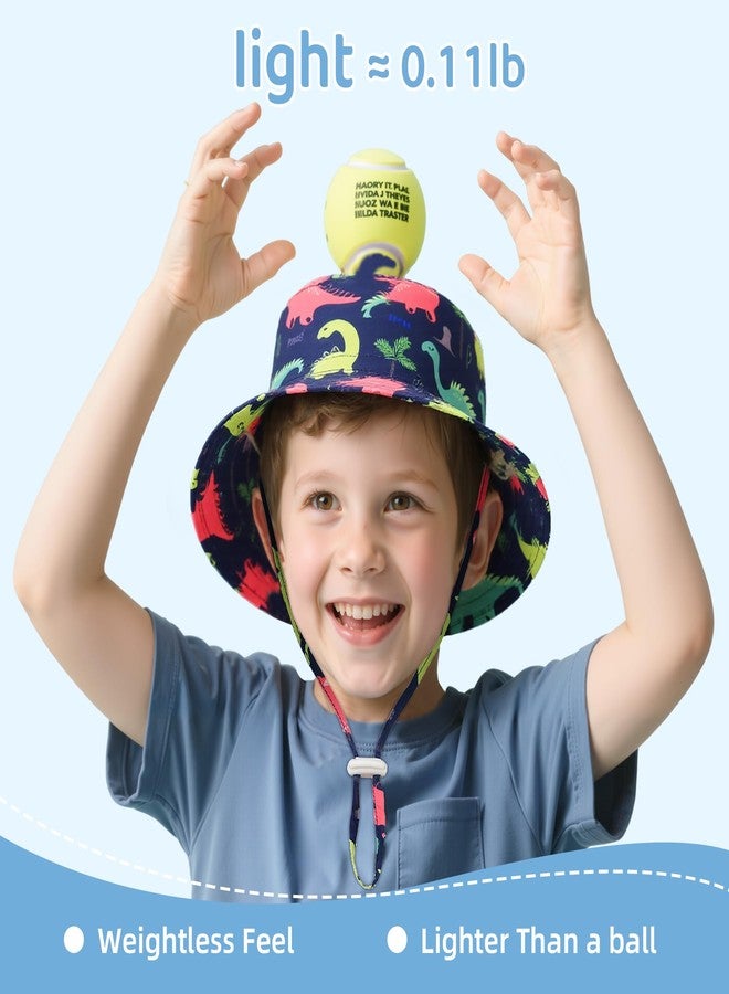 Komorebi Baby Sun Hat UPF 50+ Sun Protective Toddler Bucket Hat Summer Kids Beach Hats Wide Brim Outdoor Play Hat for Boys Girls Navy Dinosaur 2-4T - Image 5