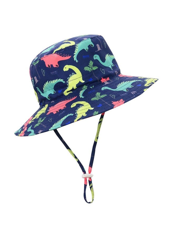 Komorebi Baby Sun Hat UPF 50+ Sun Protective Toddler Bucket Hat Summer Kids Beach Hats Wide Brim Outdoor Play Hat for Boys Girls Navy Dinosaur 2-4T - Image 1