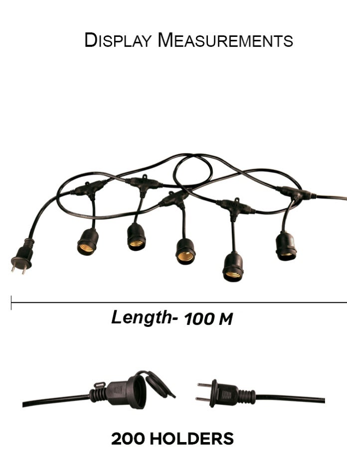 MODI 100M LED String Light Combo – 200 Warm White E27 Bulbs | Outdoor Waterproof Decorative Lighting for Garden, Patio, Events, Weddings & Holidays - Image 4