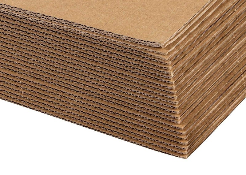 Mechdel Corrugated Cardboard Sheets , Flat Cardboard Sheets, Cardboard Inserts for Packing, Mailing, Crafts - Kraft Brown, 12 x 12 Inches (24) - Image 2