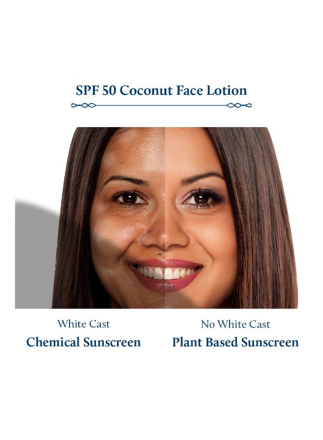 Blue Nectar Coconut Sunscreen SPF 50 Lotion for Normal Skin | No White Cast, Plant Based Sunscreen with Vitamin C for Skin Brightening (18 Herbs, 50ml) - Image 4