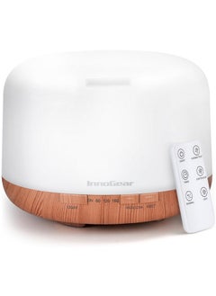 InnoGear 500Ml Essential Oil Diffuser With Remote Control Premium Ultrasonic Aromatherapy Diffusers Scent Humidifier Vaporizer Autooff Timer For Large Room Home Yellow  - Image 1