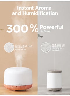 InnoGear 500Ml Essential Oil Diffuser With Remote Control Premium Ultrasonic Aromatherapy Diffusers Scent Humidifier Vaporizer Autooff Timer For Large Room Home Yellow  - Image 2