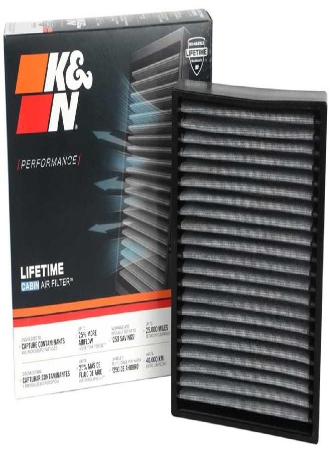 K&N K&N LIFETIME Cabin Air Filter: Premium, Washable, Clean Air for your Cabin: Compatible with 2013-2024 Alpine/Dacia/Inifinit/Mitsubishi/Nissan/Renault: (See product Description for Select Models)VF2076  - Image 1