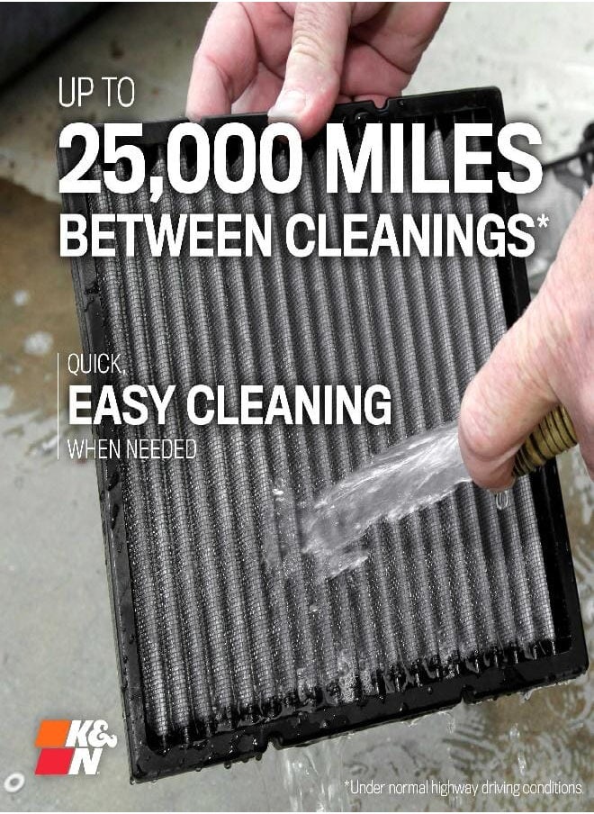 K&N K&N LIFETIME Cabin Air Filter: Premium, Washable, Clean Air for your Cabin: Compatible with 2013-2024 Alpine/Dacia/Inifinit/Mitsubishi/Nissan/Renault: (See product Description for Select Models)VF2076  - Image 4