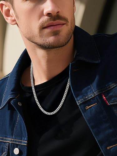 ChainsPro Small Cuban Chain Mens Necklace 18inch 4.8mm Stainless Steel Chains for Men Mens Gifts - Image 5