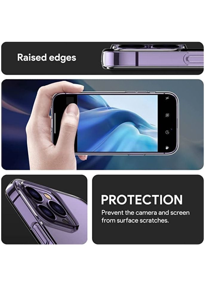 DUSALA iPhone 14 Pro Max Case Clear, Ultra [Slim Thin] Flexible Clear TPU Scratch Resistant Gel Rubber Soft Silicone Protective Case Cover for iPhone 14 Pro Max 6.7-inch - Image 5