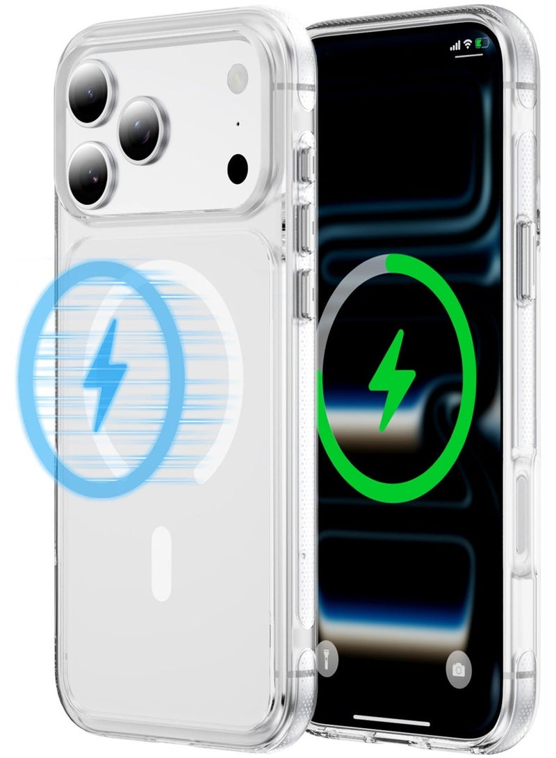 Malaksky For iPhone 17 Pro Case, Heavy Duty Shockproof Protection Phone Cases, Anti-Drop, Dual Layer Transparent Protective Cover Compatible with iPhone 17 Pro, 6.3 inch, Crystal Clear - Image 1