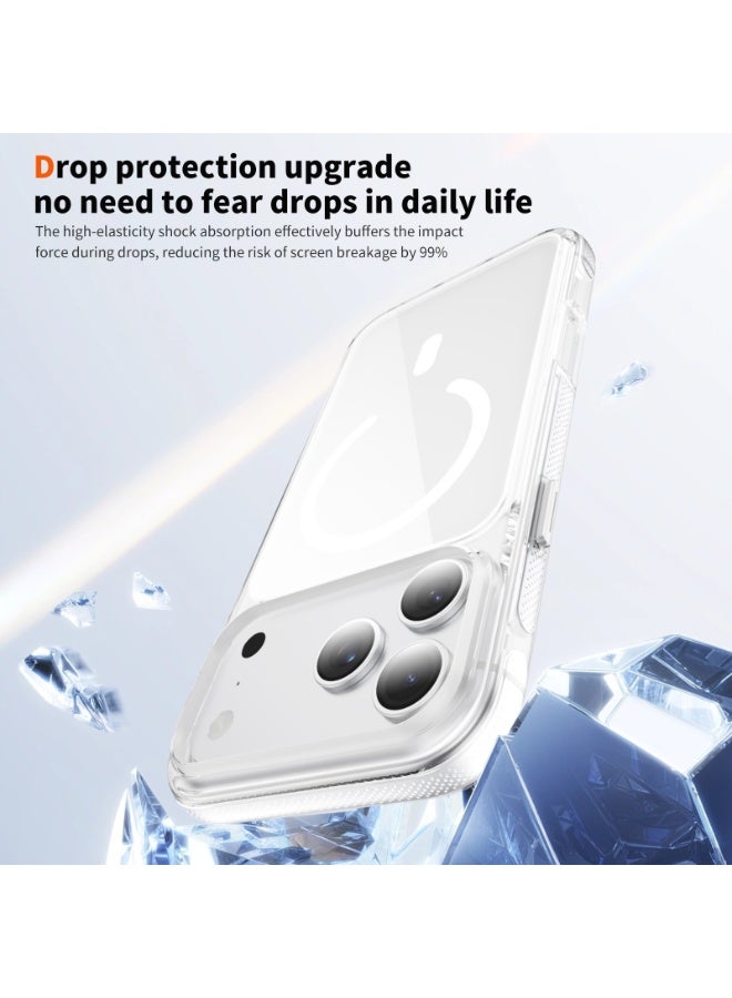 Malaksky For iPhone 17 Pro Case, Heavy Duty Shockproof Protection Phone Cases, Anti-Drop, Dual Layer Transparent Protective Cover Compatible with iPhone 17 Pro, 6.3 inch, Crystal Clear - Image 4