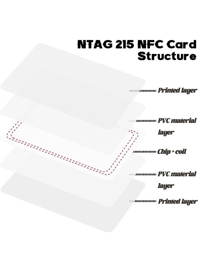5/10/20/50/100/500PCS NFC Cards Rewritable NFC Tags NFC Business Card NFC 215 Cards NFC Ntag 215 Cards Blank NFC Cards 504 Bytes Programmable NFC Tags For All NFC-Enabled Smartphones And Devices