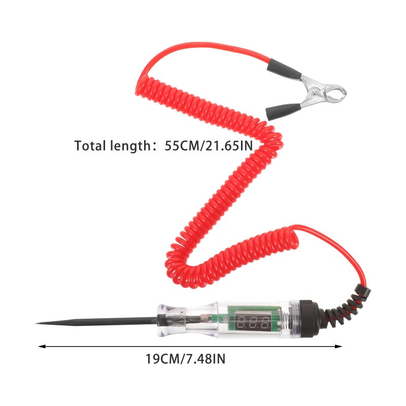 Digital Voltage Tester 3 48V LED Display Automotive Circuit Tester Spring Wire Pen - Image 3
