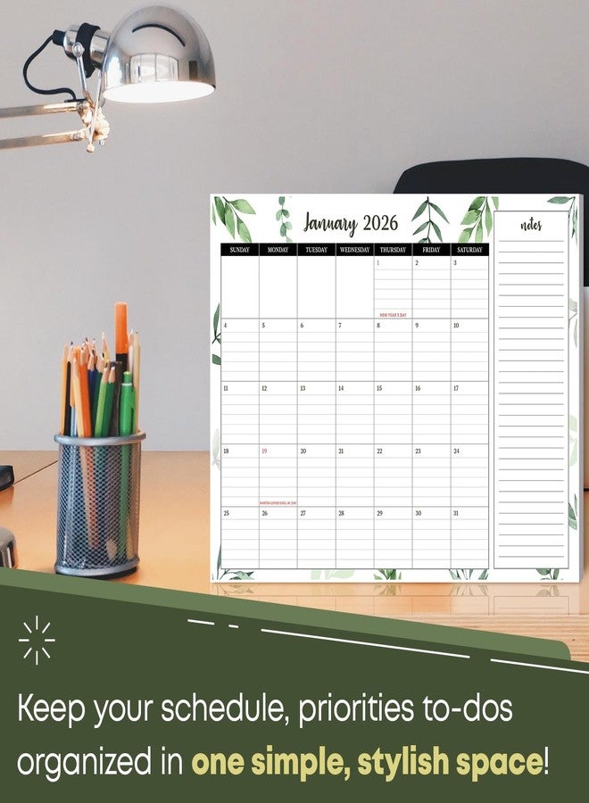S Superfine Printing 2026 Year Desk Calendar 11" x 8.5" Desktop or Wall Planner, Tear-Off Pad for Easy Planning, Includes a Notes Section To Do's Monthly Tasks for the Year of 2026 | Runs from January 2026 - January 2027 - Image 4