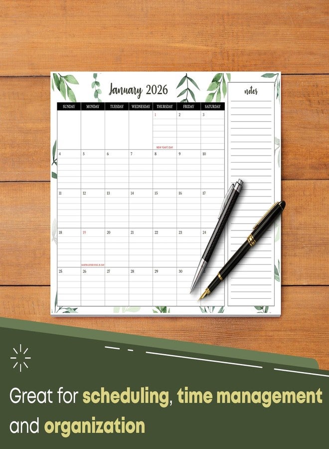 S Superfine Printing 2026 Year Desk Calendar 11" x 8.5" Desktop or Wall Planner, Tear-Off Pad for Easy Planning, Includes a Notes Section To Do's Monthly Tasks for the Year of 2026 | Runs from January 2026 - January 2027 - Image 3
