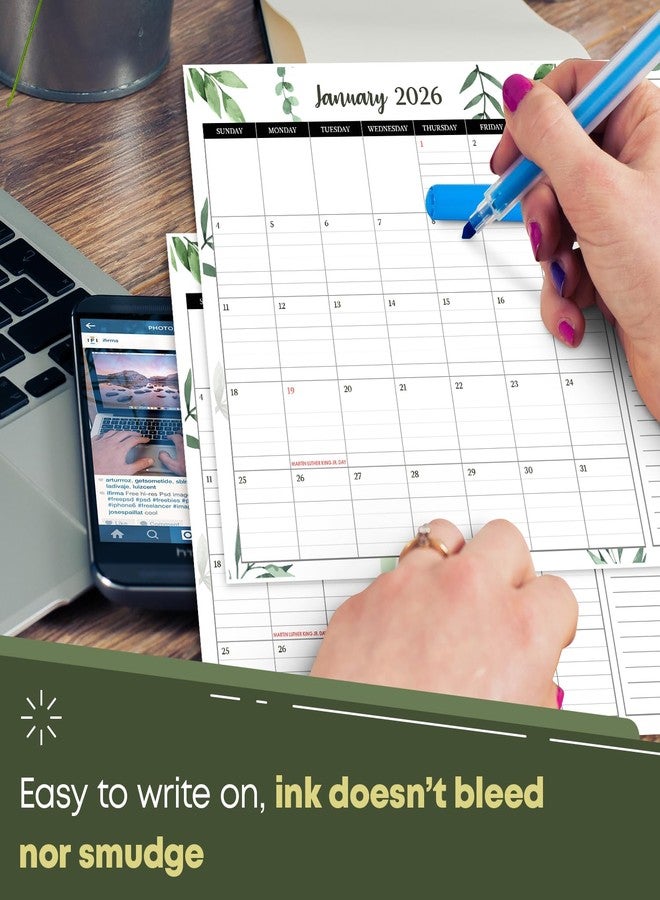 S Superfine Printing 2026 Year Desk Calendar 11" x 8.5" Desktop or Wall Planner, Tear-Off Pad for Easy Planning, Includes a Notes Section To Do's Monthly Tasks for the Year of 2026 | Runs from January 2026 - January 2027 - Image 5