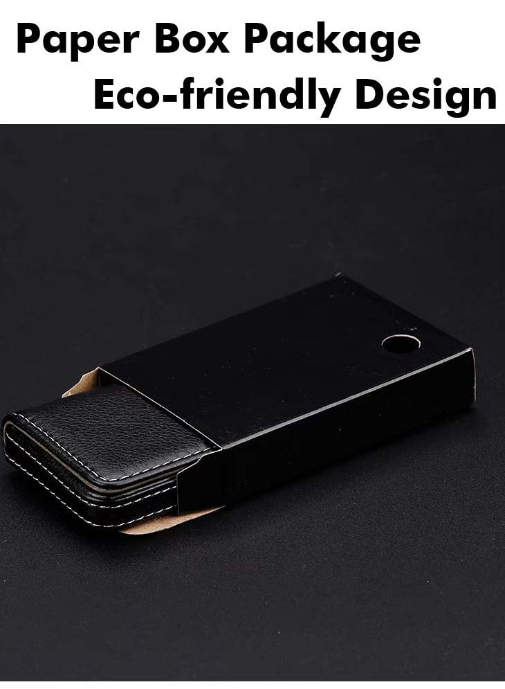 قيادتي حامل بطاقة المحفظة معرف الأعمال حامل بطاقة الائتمان قسط محفظة جلدية مع سهلة الاستخدام المفاجئة المغناطيسي ، يحمل ما يصل إلى 30 بطاقات ، النخيل الحجم و بيد واحدة ودية ، يسهل حملها في أي وقت - Image 3