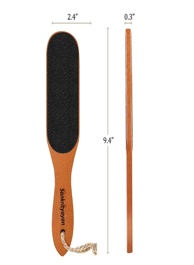 Sankrityayan Wooden Foot Scrubber with Dual-Sided Coarse & Fine Abrasive Surface | Pedicure Foot File for Dry, Rough Skin, Callus & Heel Care | Handle with Hanging Loop for Home & Spa Use (Pack of 1) - Image 3