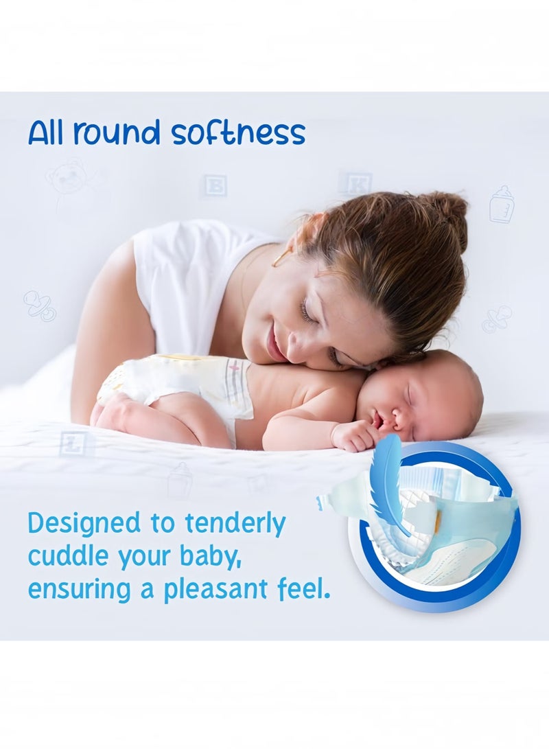 oldlaiben Baby Diapers,50pcs Newborn Diapers,Disposable Diapers,Ultra Absorbent Disposable Newborn Diaper,Daily Care Diapers,Soft And Skin-Friendly, For Boys And Girls(M:6-9kg) - Image 4