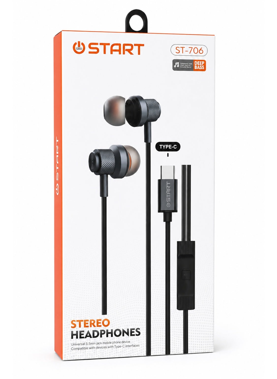 start Start st-706 in-ear Wired type-c Stereo Headphones Z5626AFF4026667064ED2Z