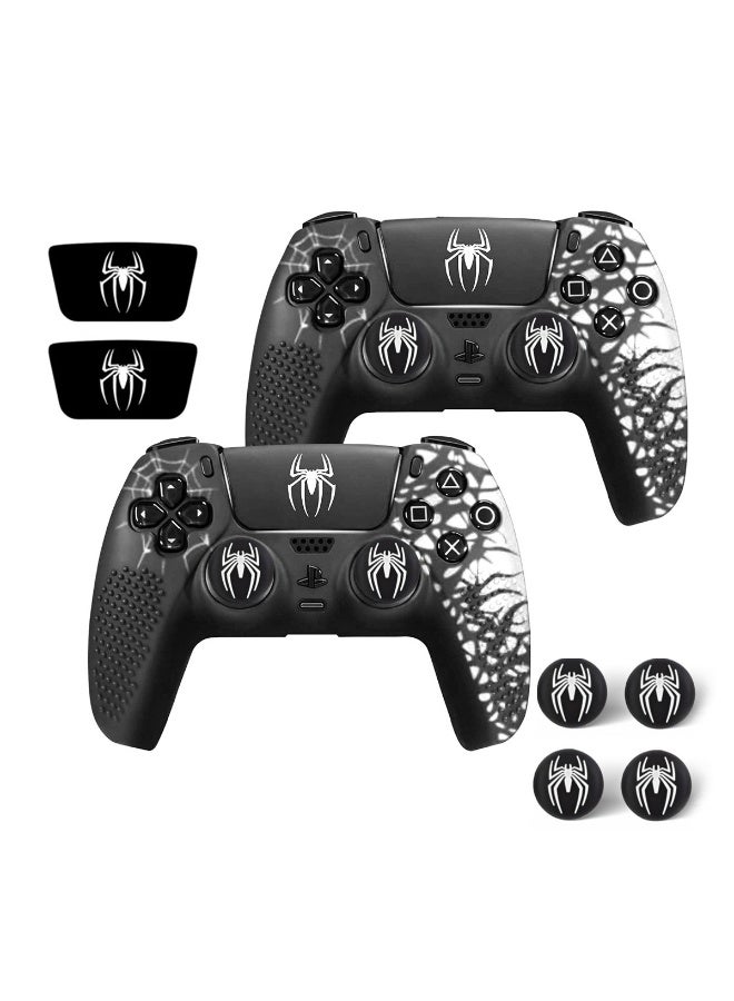 PS5 Controller Cover Skin Anti-Slip Silicone Skin Protective Cover Case for PS5 Wireless Controller (Black and White，2Pcs) - Image 1